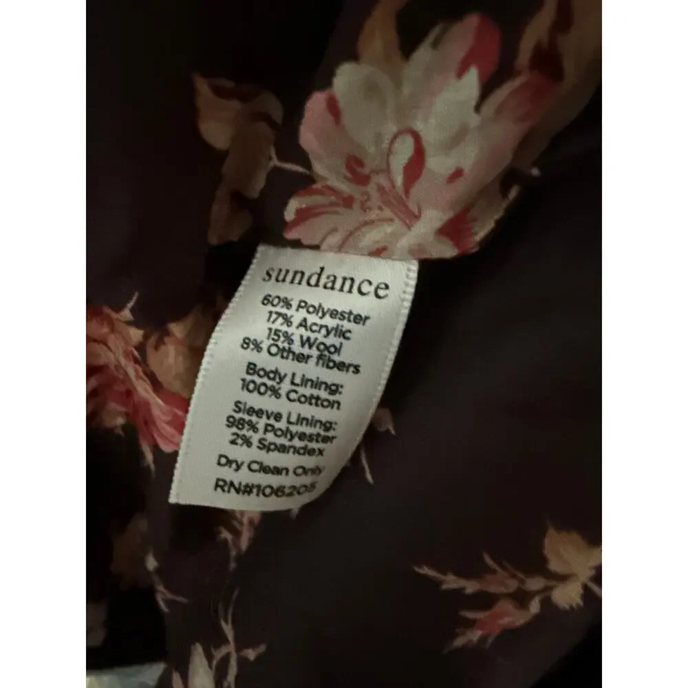 Sundance Annie Fall Plaid Long‎ Coat Multicolor Size Large Petite